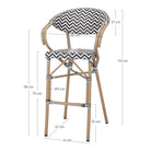 Set de 2 taburetes altos de exterior Carmelo