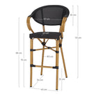 Set de 2 taburetes altos de exterior con brazos Ludovica