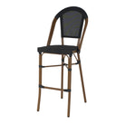 Set de 2 taburetes altos de exterior con respaldo Tonia