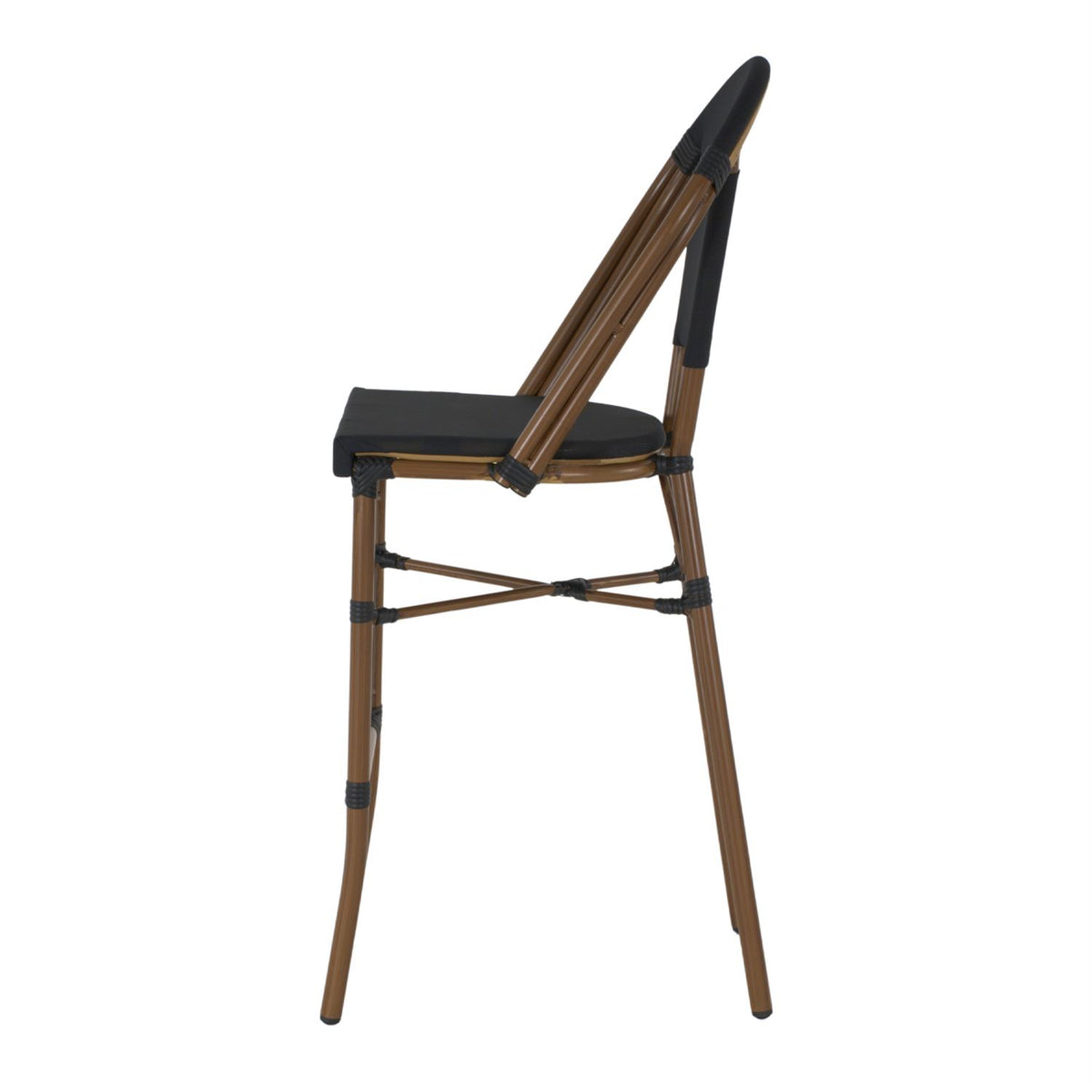 Set de 2 taburetes altos de exterior con respaldo Tonia