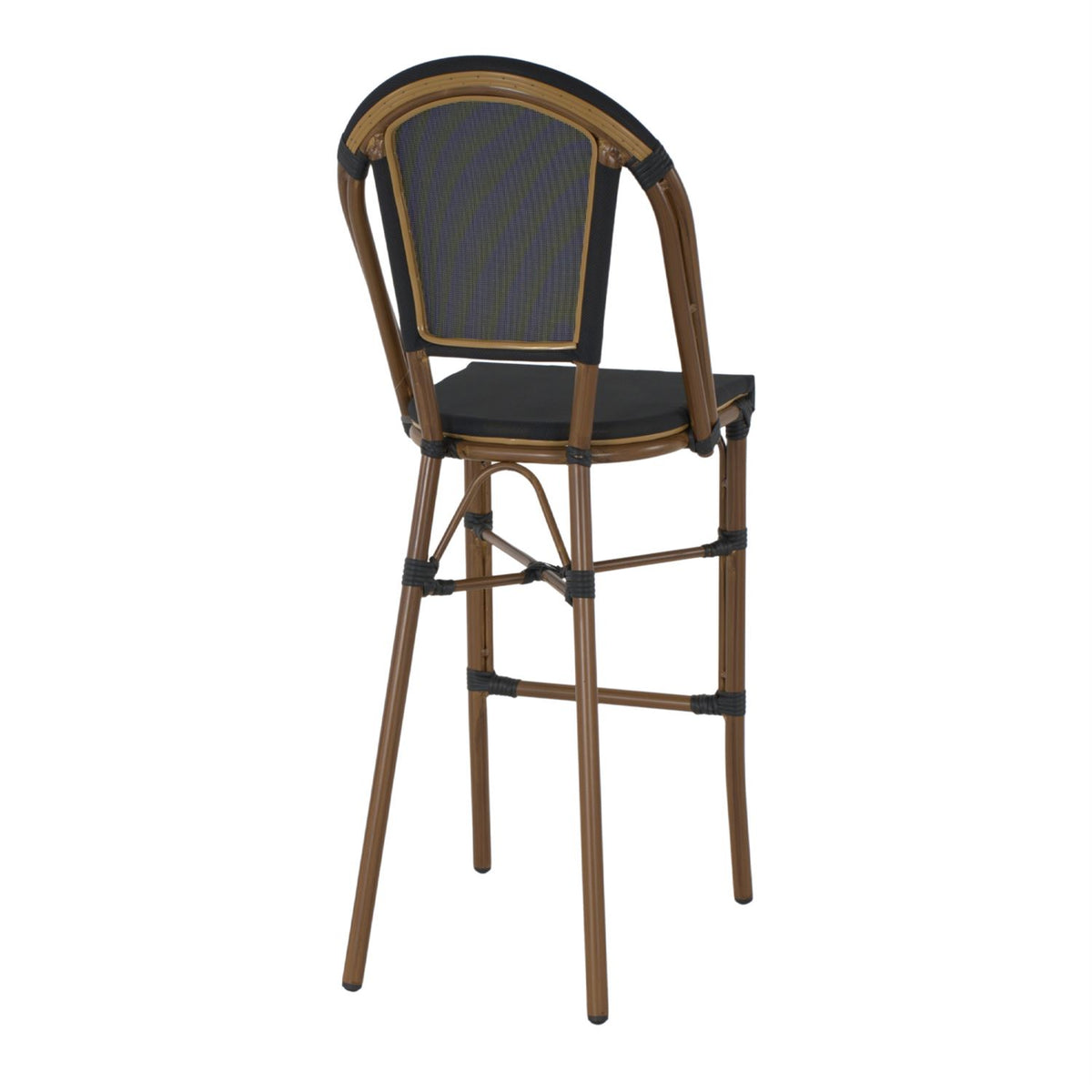 Set de 2 taburetes altos de exterior con respaldo Tonia