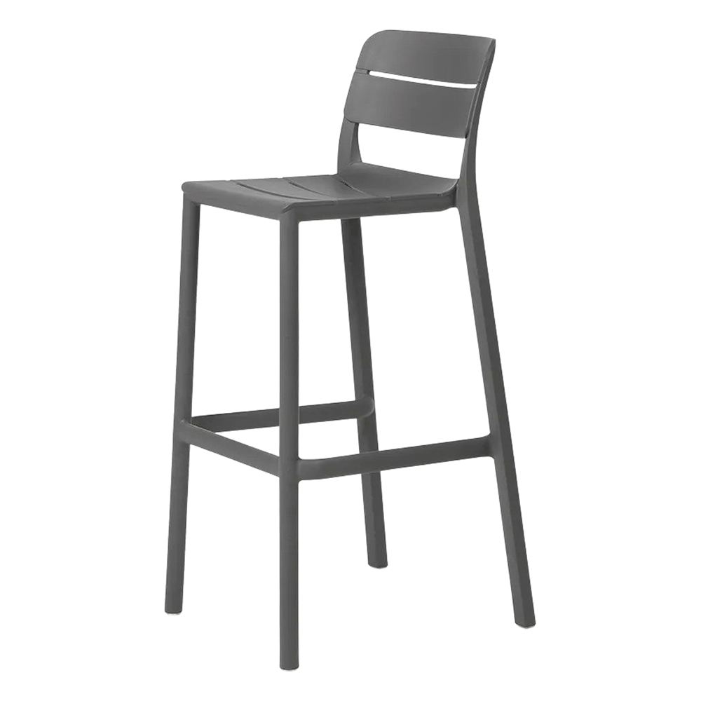 Set de 2 taburetes altos de exterior de polipropileno Ugo