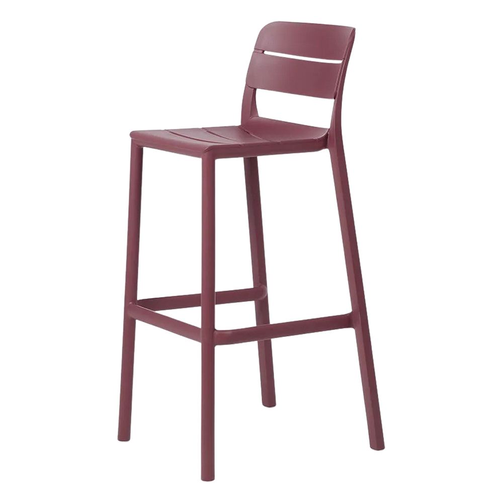 Set de 2 taburetes altos de exterior de polipropileno Ugo