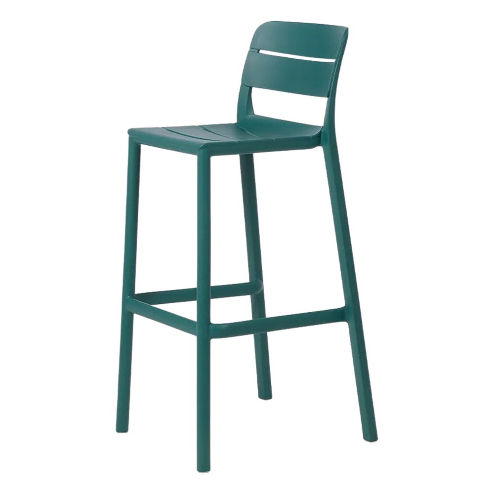 Set de 2 taburetes altos de exterior de polipropileno Ugo
