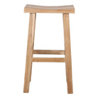 Set de 2 taburetes altos de madera tropical Lucida