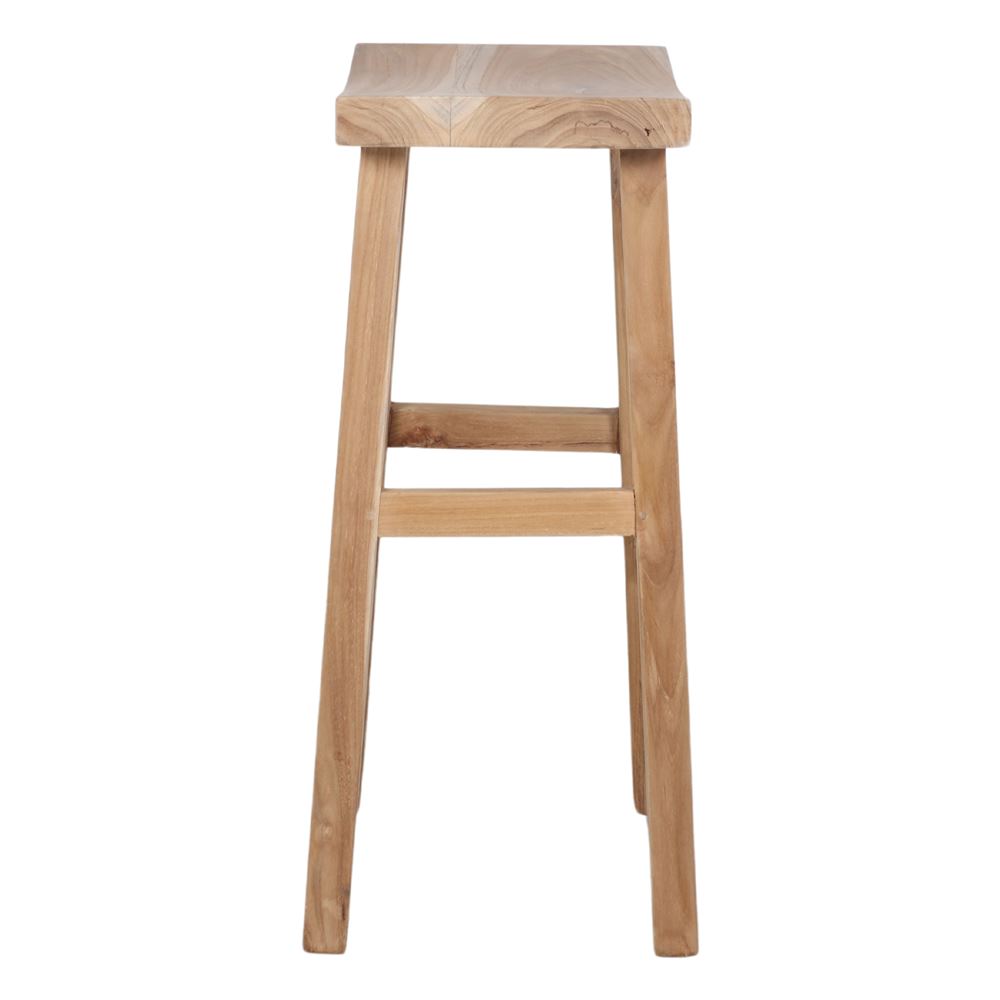 Set de 2 taburetes altos de madera tropical Lucida