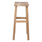 Set de 2 taburetes altos de madera tropical Lucida