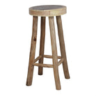 Set de 2 taburetes altos de madera tropical Saverio natural