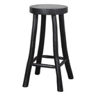 Set de 2 taburetes altos de madera tropical Saverio negro