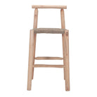 Set de 2 taburetes altos de madera y fibra marina Marissa