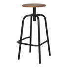 Set de 2 taburetes altos de metal y madera Atlas