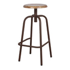 Set de 2 taburetes altos de metal y madera Atlas