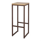 Set de 2 taburetes altos de metal y madera Castor