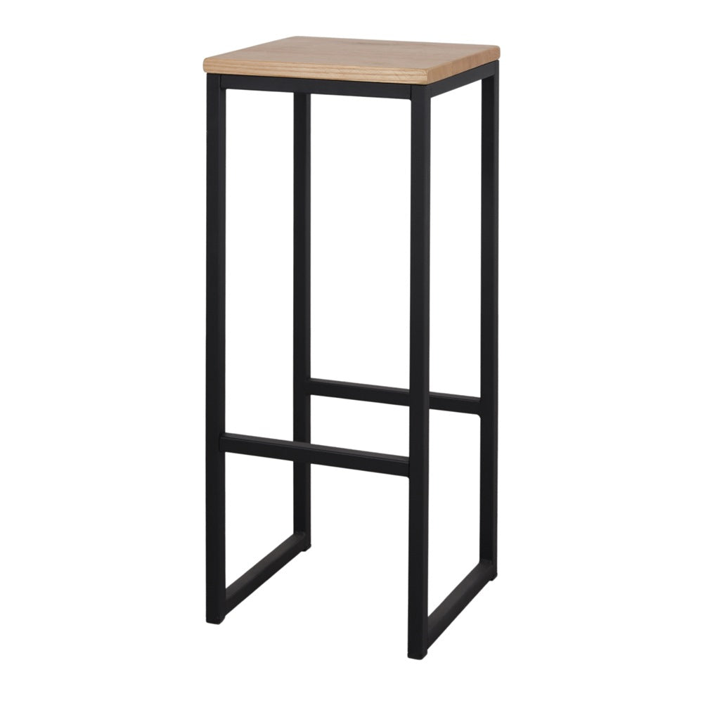 Set de 2 taburetes altos de metal y madera Castor