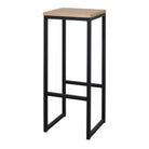 Set de 2 taburetes altos de metal y madera Castor