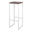 Set de 2 taburetes altos de metal y madera Castor