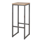 Set de 2 taburetes altos de metal y madera Castor