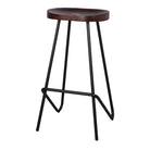 Set de 2 taburetes altos de metal y madera Tureis