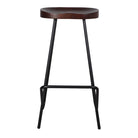 Set de 2 taburetes altos de metal y madera Tureis