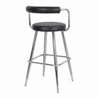 Set de 2 taburetes altos de piel con respaldo Ciro
