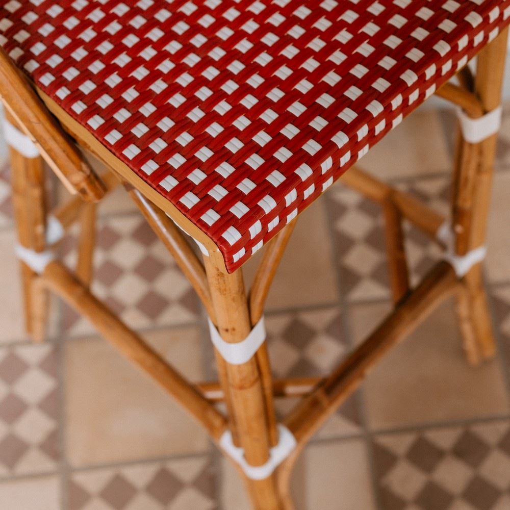 Set de 2 taburetes altos de ratán Onofre