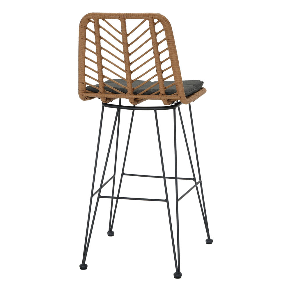 Set de 2 taburetes altos de ratán sintético Rossana