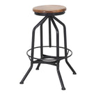 Set de 2 taburetes altos regulables de metal Bernard