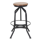 Set de 2 taburetes altos regulables de metal Bernard