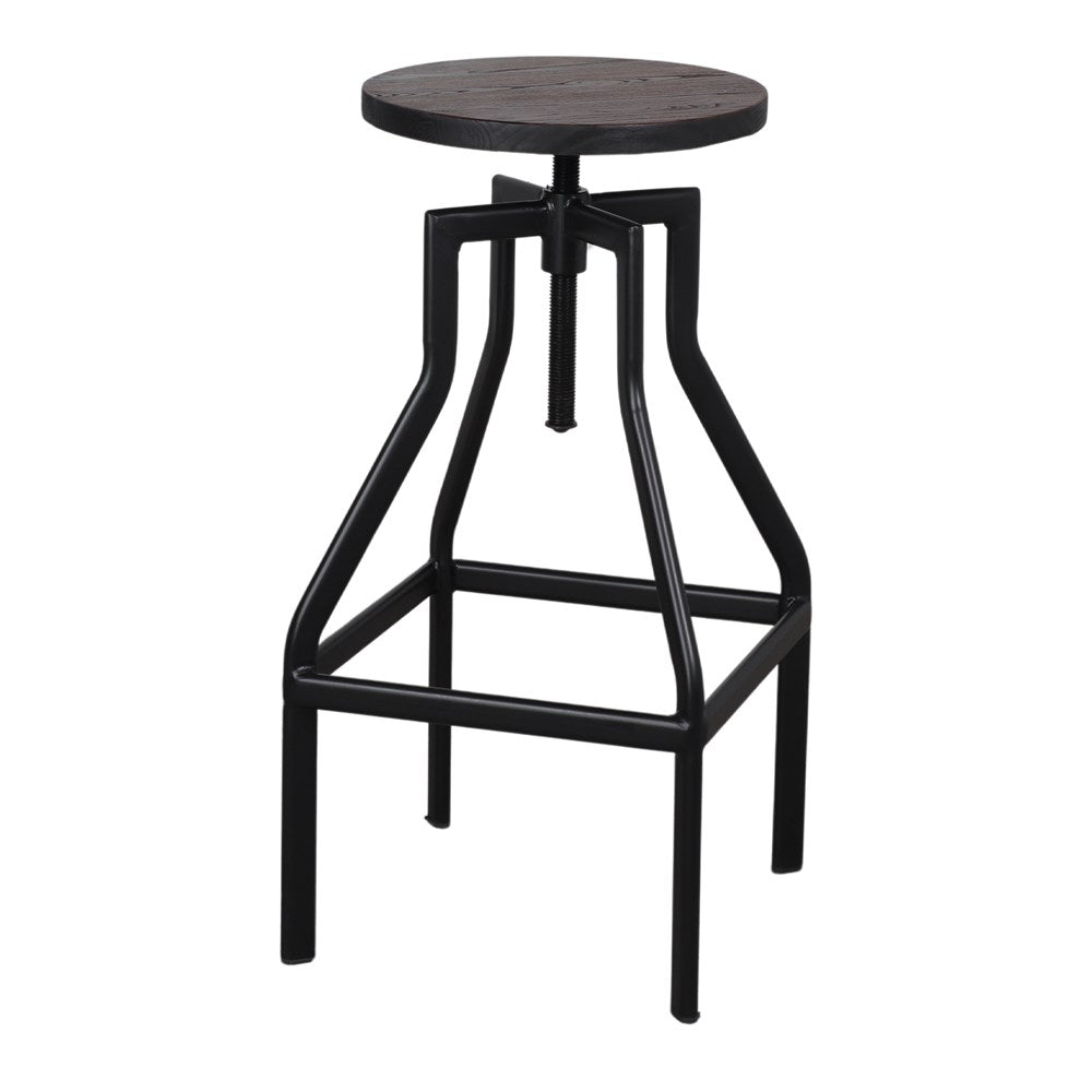Set de 2 taburetes altos regulables de metal Gilbert