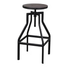 Set de 2 taburetes altos regulables de metal Gilbert