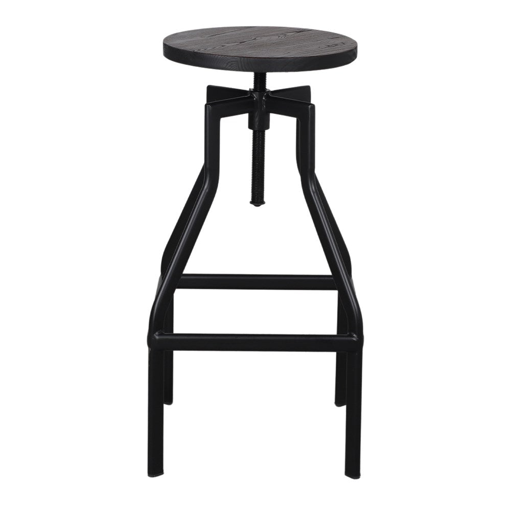 Set de 2 taburetes altos regulables de metal Gilbert