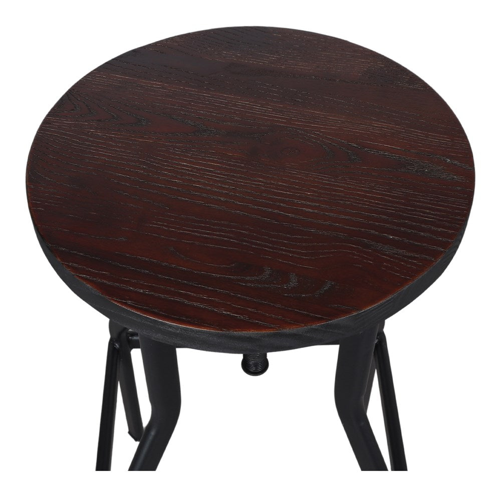 Set de 2 taburetes altos regulables de metal Gilbert