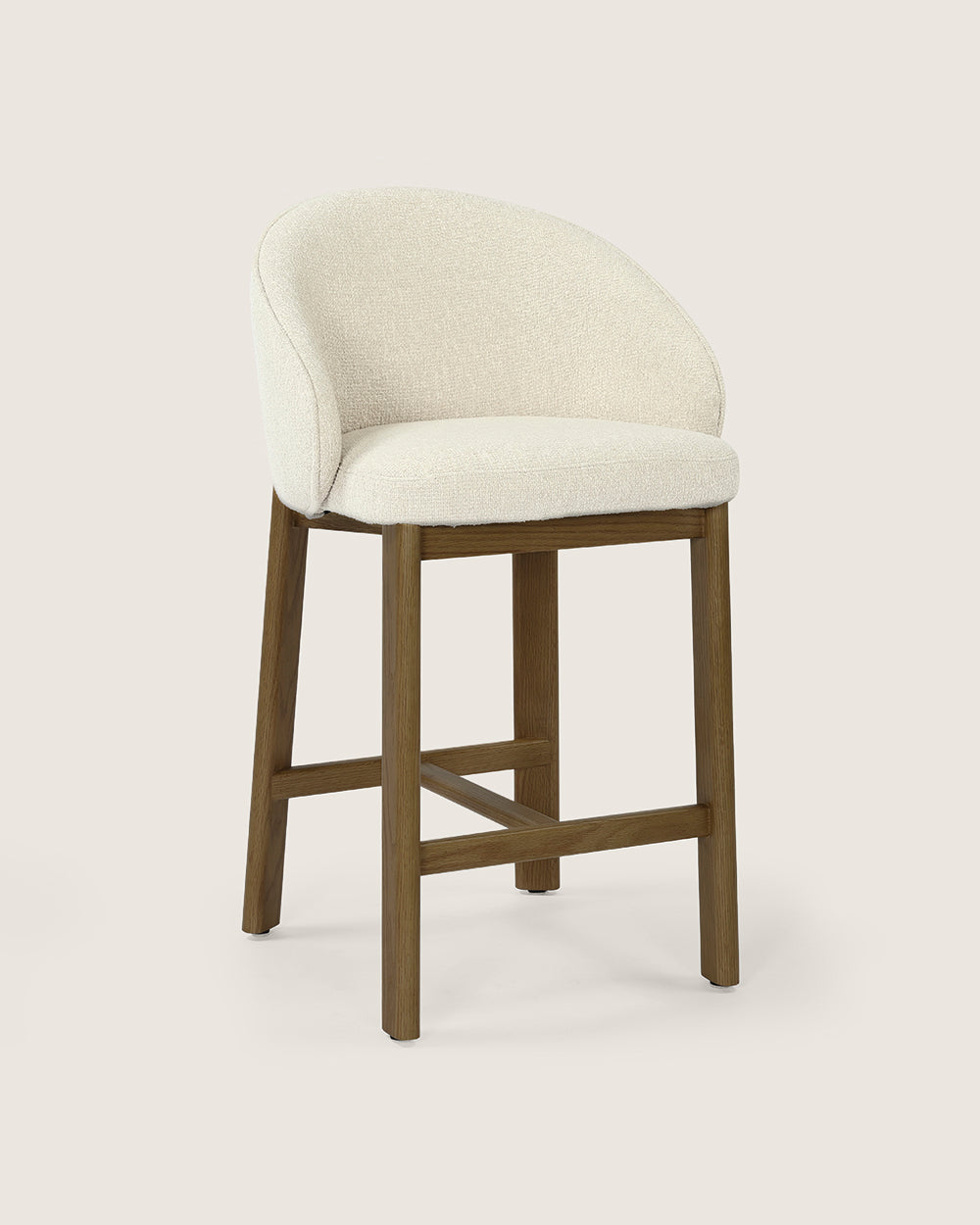 Set de 2 taburetes altos Talia nogal Dolmen Beige