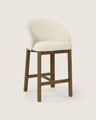 Set de 2 taburetes altos Talia nogal Dolmen Beige