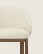 Set de 2 taburetes altos Talia nogal Dolmen Beige