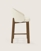 Set de 2 taburetes altos Talia nogal Dolmen Beige