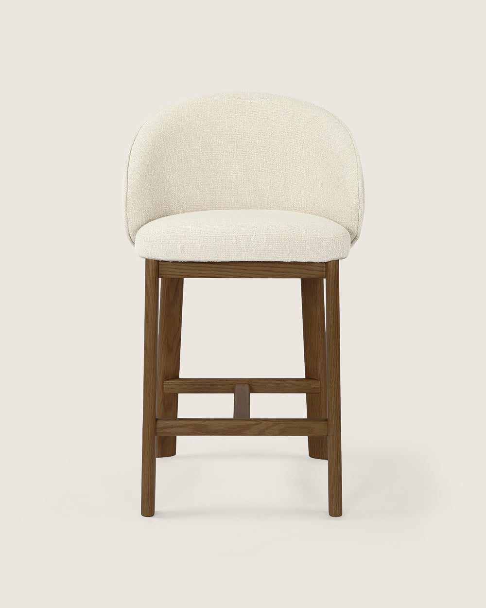 Set de 2 taburetes altos Talia nogal Dolmen Beige