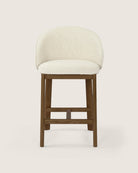 Set de 2 taburetes altos Talia nogal Dolmen Beige