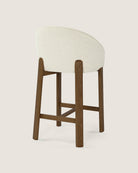 Set de 2 taburetes altos Talia nogal Dolmen Beige