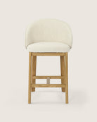 Set de 2 taburetes altos Talia roble Dolmen Beige