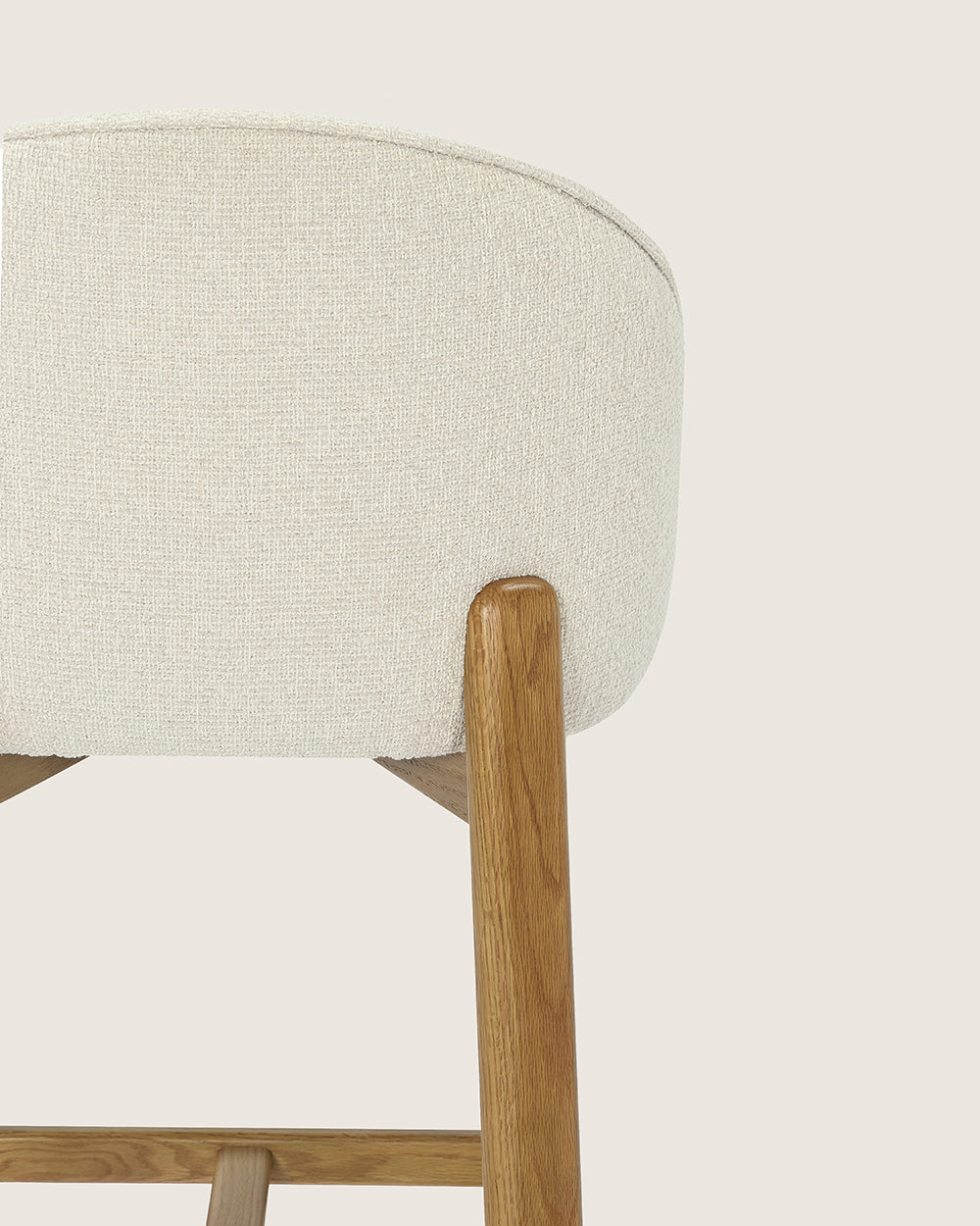 Set de 2 taburetes altos Talia roble Dolmen Beige