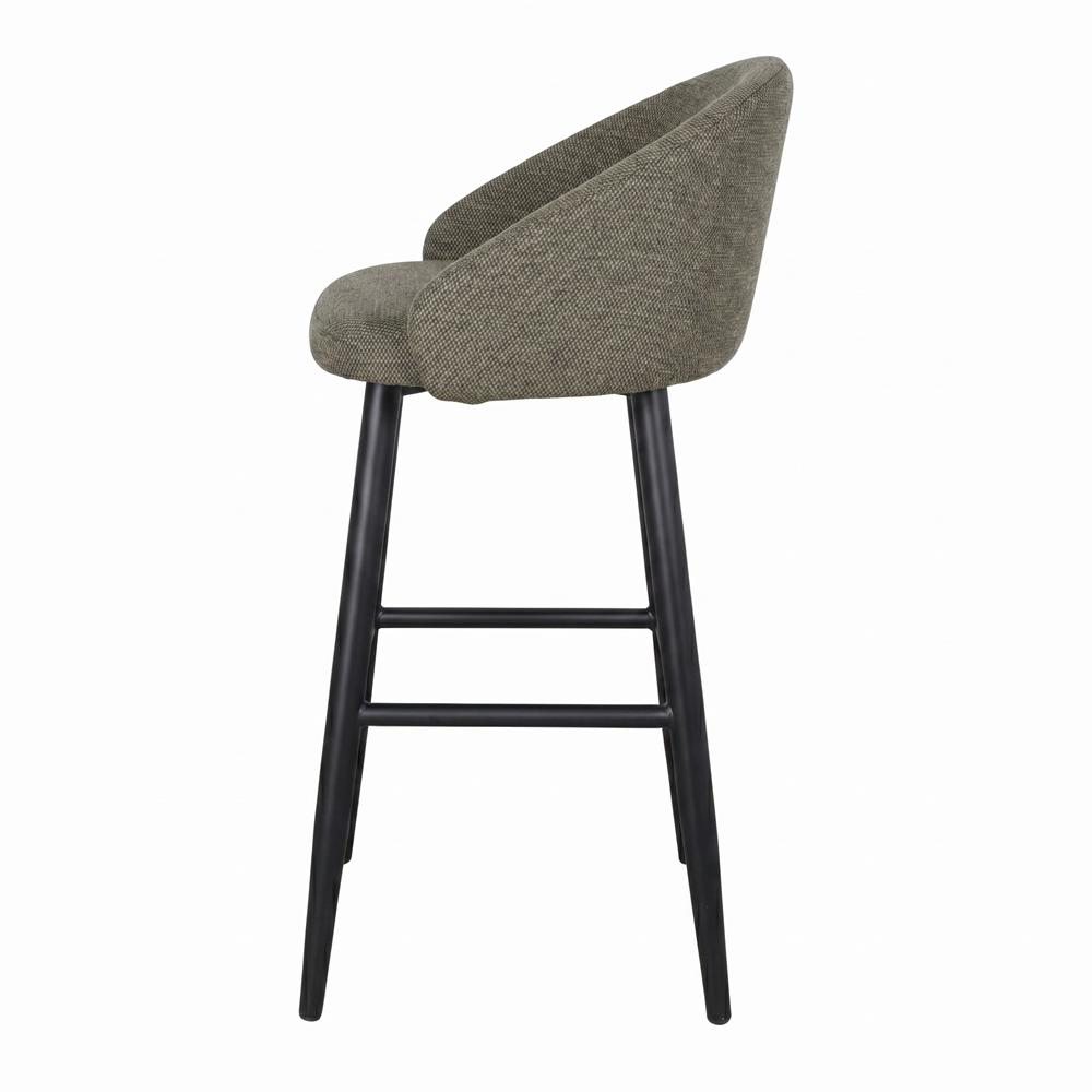 Set de 2 taburetes altos tapizados con patas de aguja Cursa
