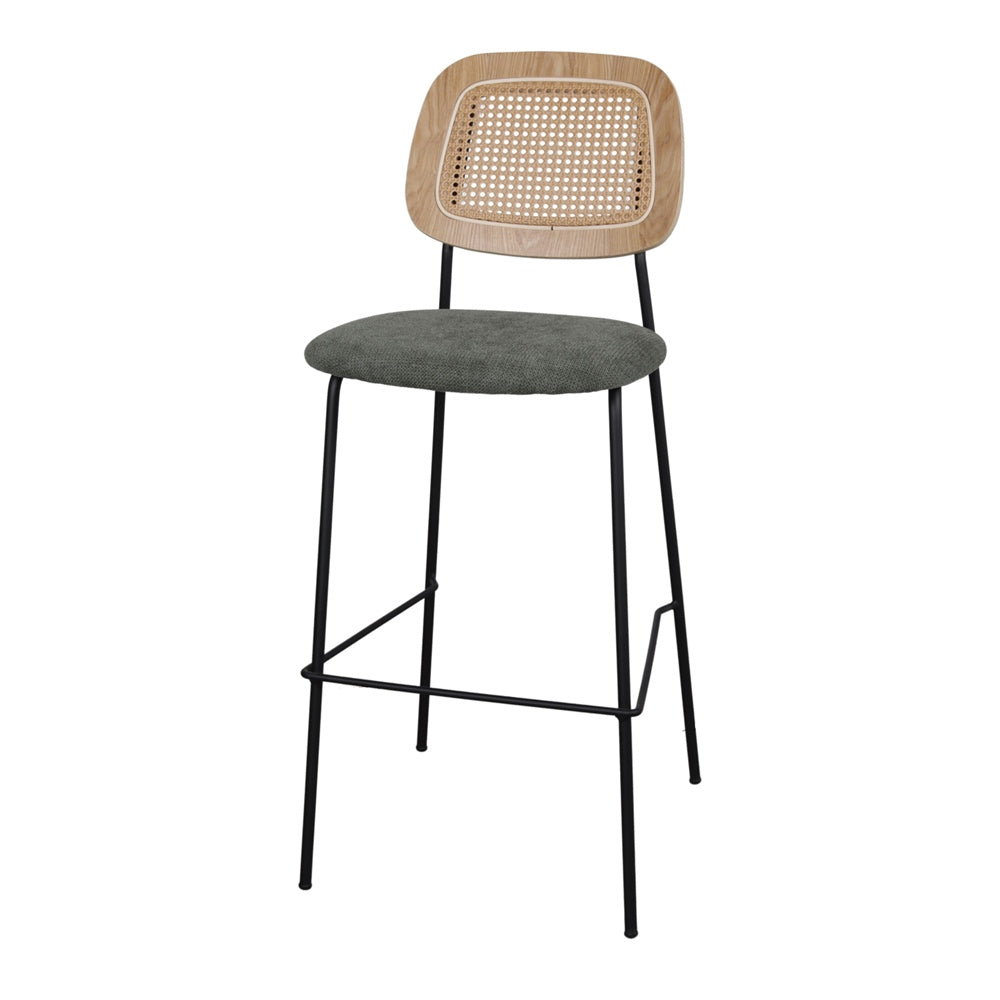 Set de 2 taburetes altos tapizados con rejilla Marisol