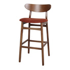 Set de 2 taburetes altos tapizados de fresno Orsola