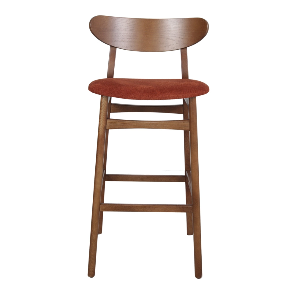 Set de 2 taburetes altos tapizados de fresno Orsola