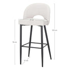 Set de 2 taburetes altos tapizados Mireia