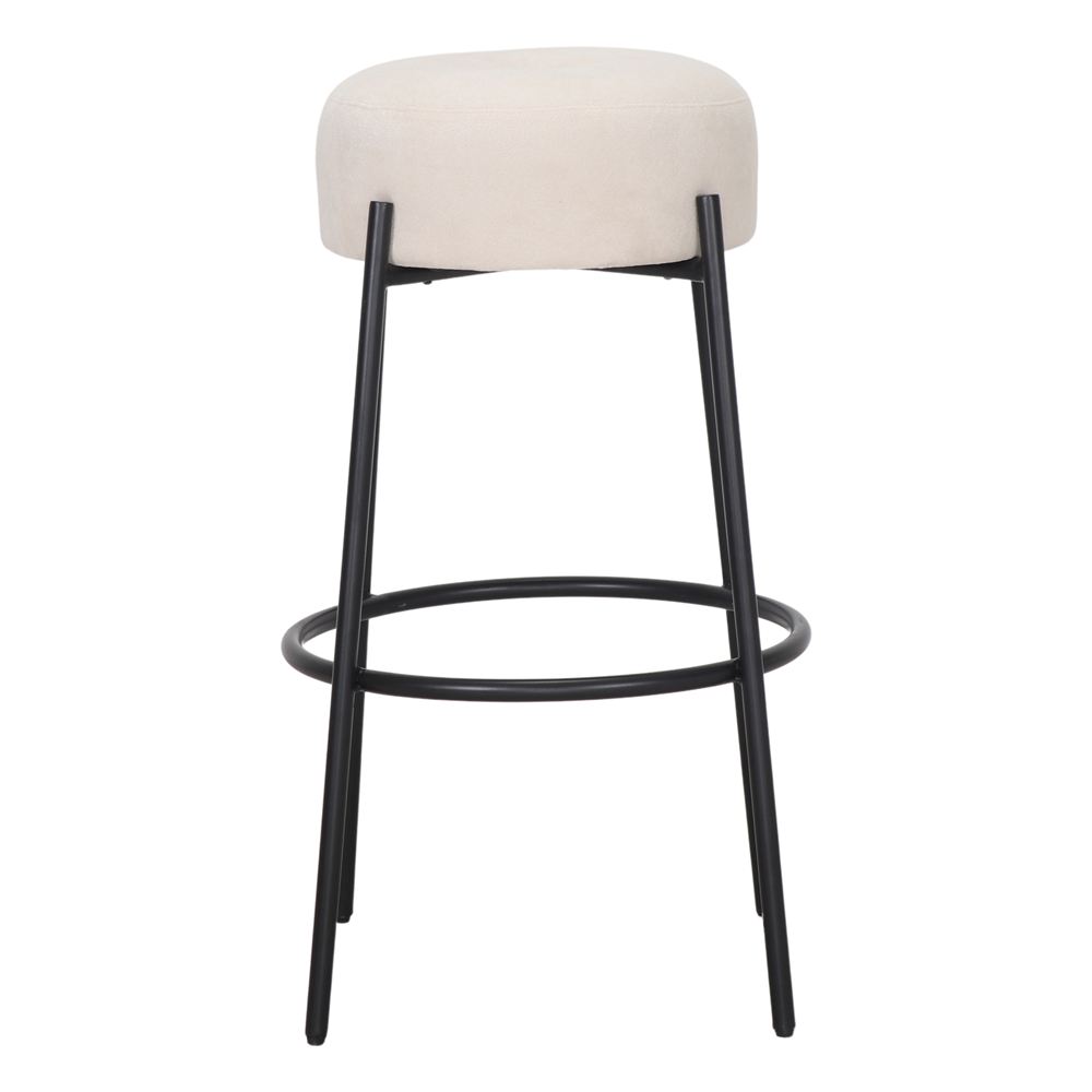 Set de 2 taburetes altos tapizados Thierry