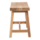 Set de 2 taburetes bajos de madera tropical Rosina