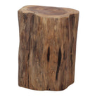 Set de 2 taburetes bajos tronco de madera Luce