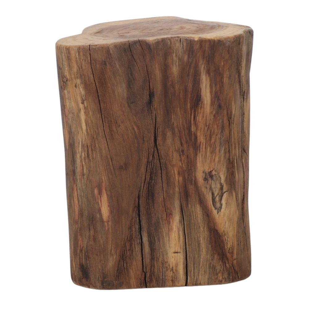 Set de 2 taburetes bajos tronco de madera Luce